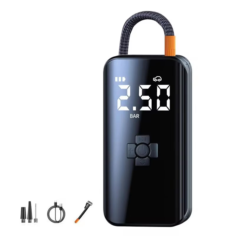 Wireless Car Air Compressor - Electric Tire Inflator for Motorcycles, Bicycles, Boats, and Inflatable Balls